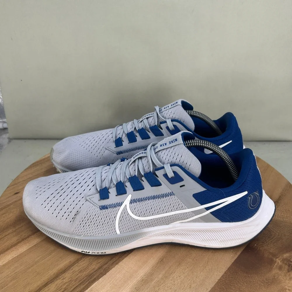 Nike Air Zoom Pegasus 38 Indianapolis Colts Wolf Grey Blue DJ0821-001 Mens 11